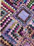 Vintage Moroccan BOUCHEROUITE rug BE440- 180 x 106 cm /5.9 x 3.5 FT