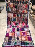 Vintage Moroccan BOUCHEROUITE rug BE442- 192 x 90 cm /6.3 x 2.9 FT