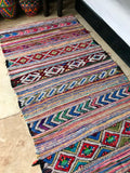 Vintage Moroccan berber KILIM rug K17 - 254 x 103 cm /8.3 x 3.4 FT