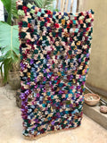 Vintage Moroccan BOUCHEROUITE rug BE441- 163 x 93 cm /5.3 x 3 FT