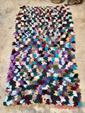 Vintage Moroccan BOUCHEROUITE rug BE441- 163 x 93 cm /5.3 x 3 FT