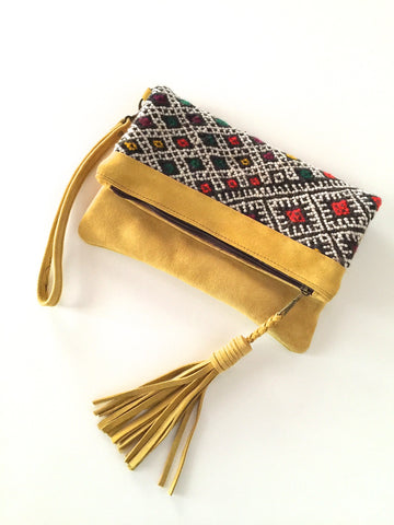 Kilim boho clutch purse wrislet handbag