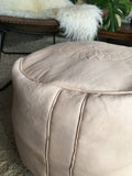 Moroccan Natural leather pouf