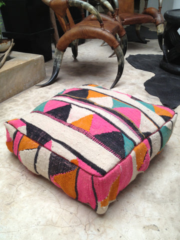 Moroccan kilim pouf