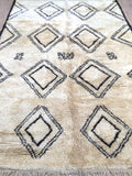 Vintage moroccan beni ouarain rug