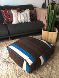 Moroccan vintage kilim POUF Chefchaouen