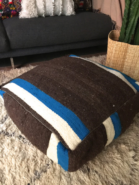 Moroccan vintage kilim POUF Chefchaouen