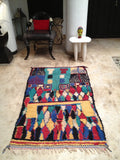 Vintage Moroccan AZILAL rug AZ207 -189 x 106 cm / 6'2" x 3'5"