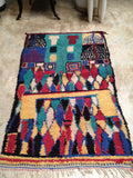 Vintage Moroccan AZILAL rug AZ207 -189 x 106 cm / 6'2" x 3'5"