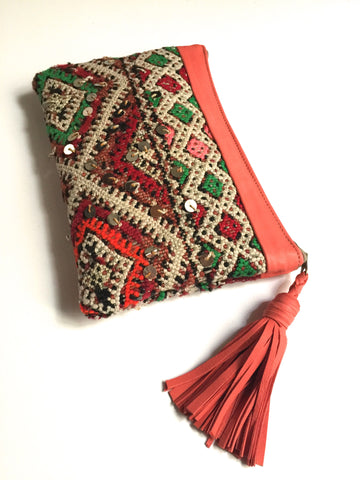 Kilim boho clutch purse handbag