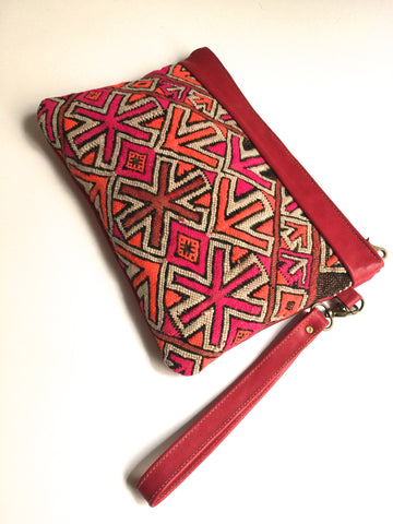 Kilim boho clutch purse handbag