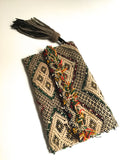 Kilim boho clutch purse handbag
