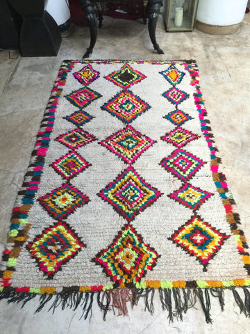 Vintage moroccan azilal rug