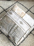 Moroccan vintage Boucherouite POUF 120
