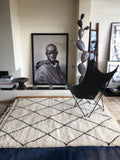 Moroccan BENI OUARAIN rug BO155 - 205 x 150 cm/ 6.7 x 4.9 FT