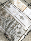 Moroccan vintage Boucherouite POUF 120