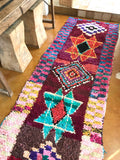 Vintage Moroccan BOUCHEROUITE rug BE421- 262 x 60 cm /8.6 x 2 FT