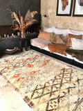 Vintage Moroccan BENI OUARAIN rug BO109 - 274 x 177 cm / 9' x 5'8"